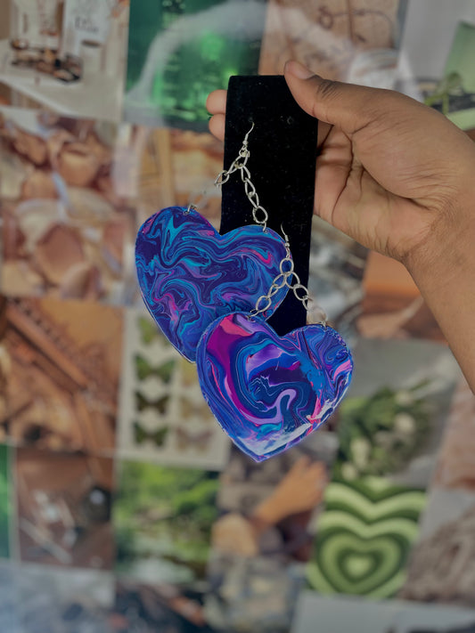 Electric Heart Earrings